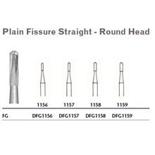 MILTEX Tungsten Carbide Burs, Plain Fissure Straight - Round Head ...