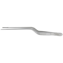 PADGETT Jansen Bayonet Dressing Forceps, Serrated, Length= 7-1/2